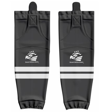 Custom Gray white Hockey Socks